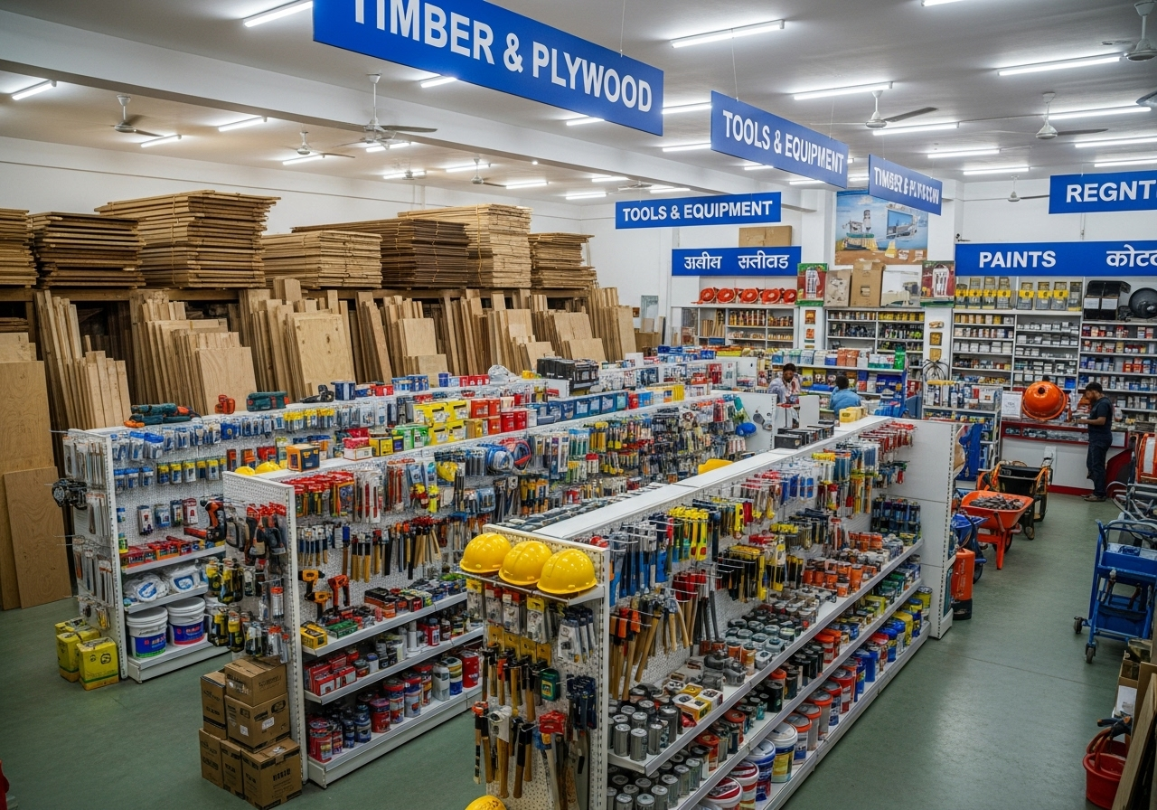 Hardware Materials Store Display